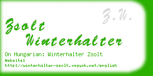 zsolt winterhalter business card